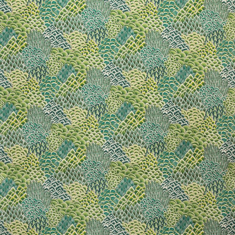 Brunschwig & Fils Fabric 8020104.33 Katibi Print Leaf