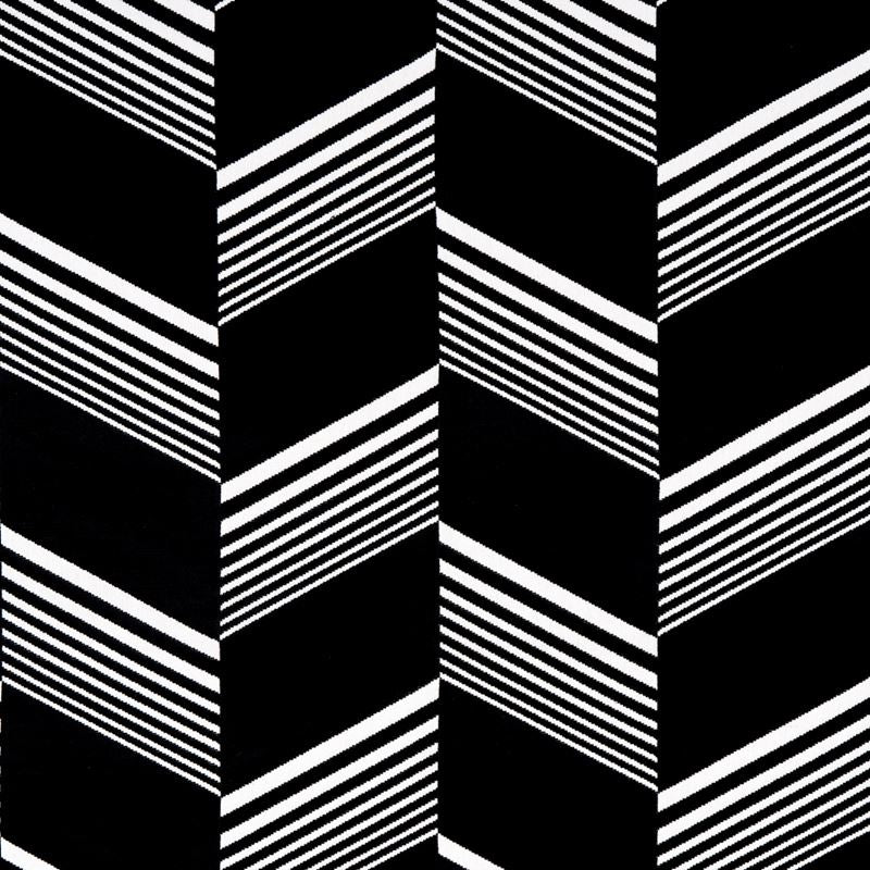 Schumacher Fabric 81573 Jessie Cut Velvet Black & White