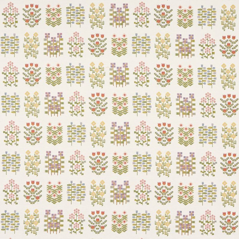 Schumacher Fabric 81970 Annika Floral Tapestry Multi On Ivory