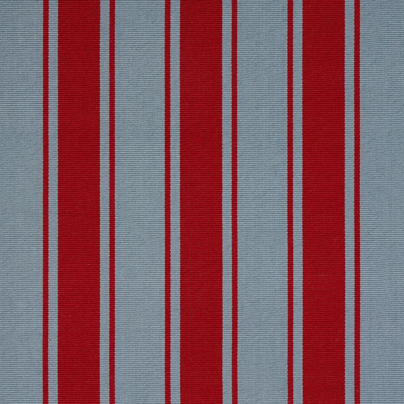 Schumacher Fabric 82272 Tangier Stripe Teal & Red