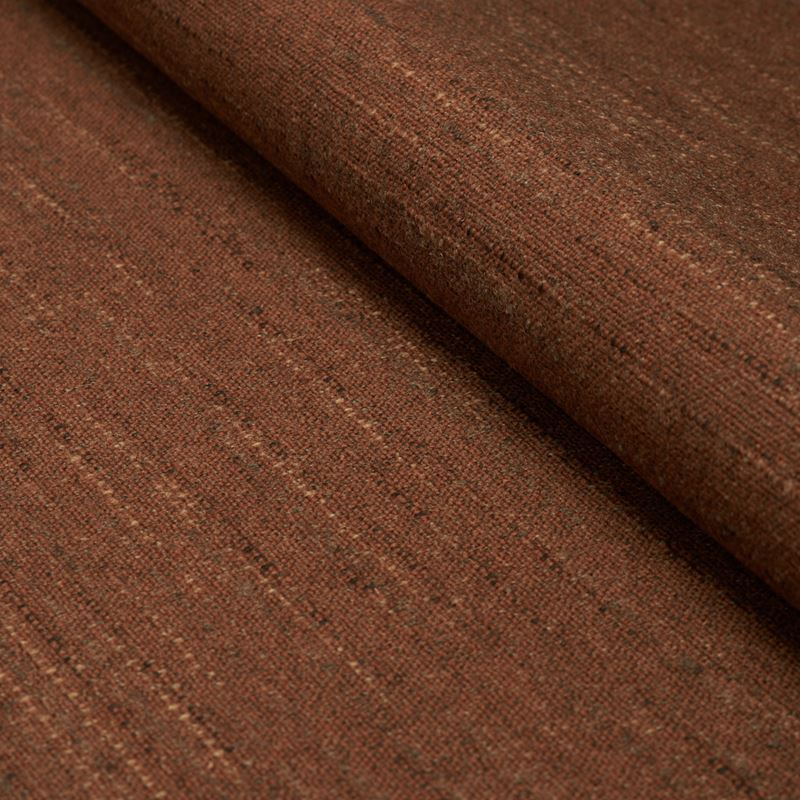 Schumacher Fabric 82361 Atlas Wool Texture Dark Copper