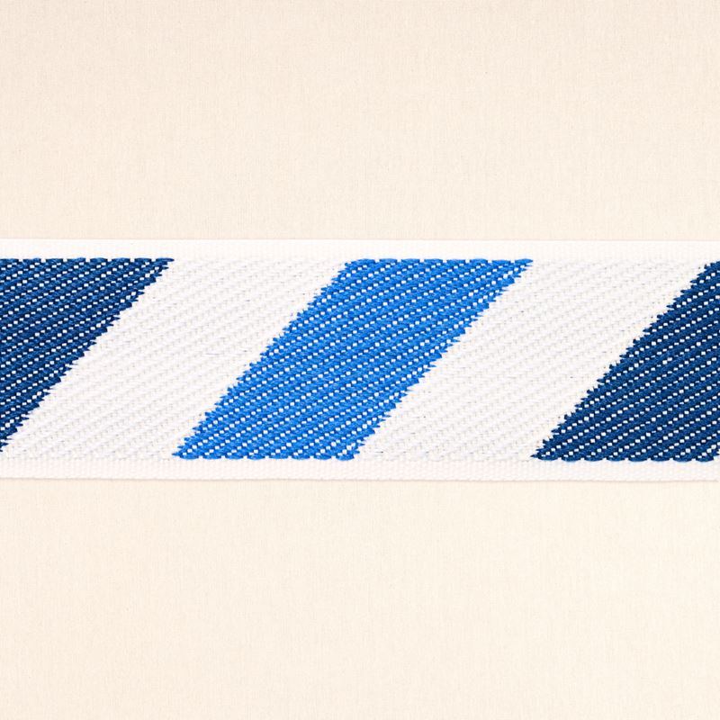 Schumacher Fabric Trim 82421 Airmail I Indoor/Outdoor Tape Blue and Blue