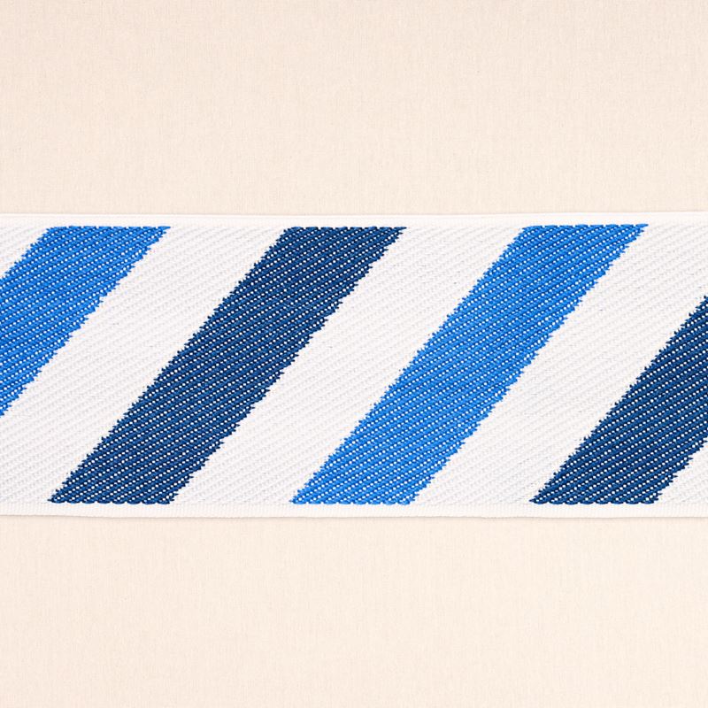 Schumacher Fabric Trim 82431 Airmail II Indoor/Outdoor Tape Blue and Blue