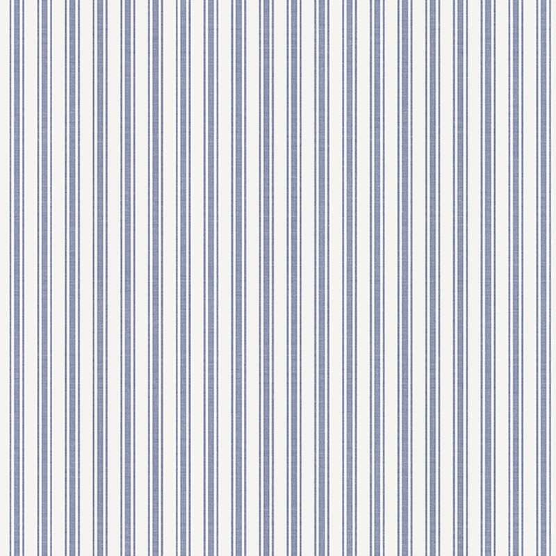 Schumacher Wallpaper 8870 Aspã– Stripe Blue