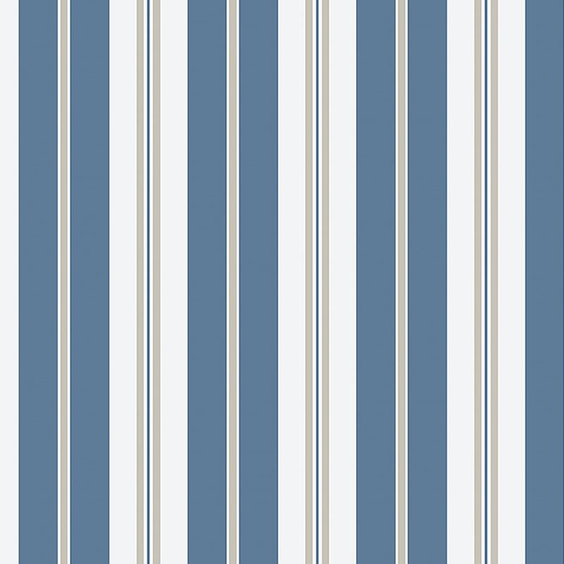Schumacher Wallpaper 8885 Sandhamn Stripe Blue