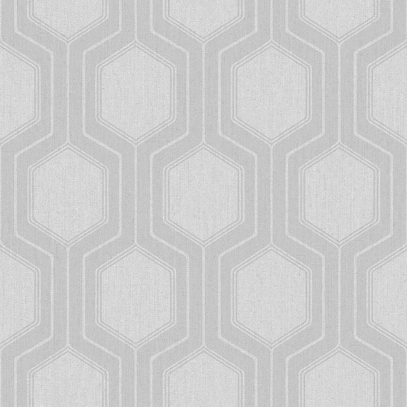 Schumacher Wallpaper 9306 Graphic Hexagon Grey