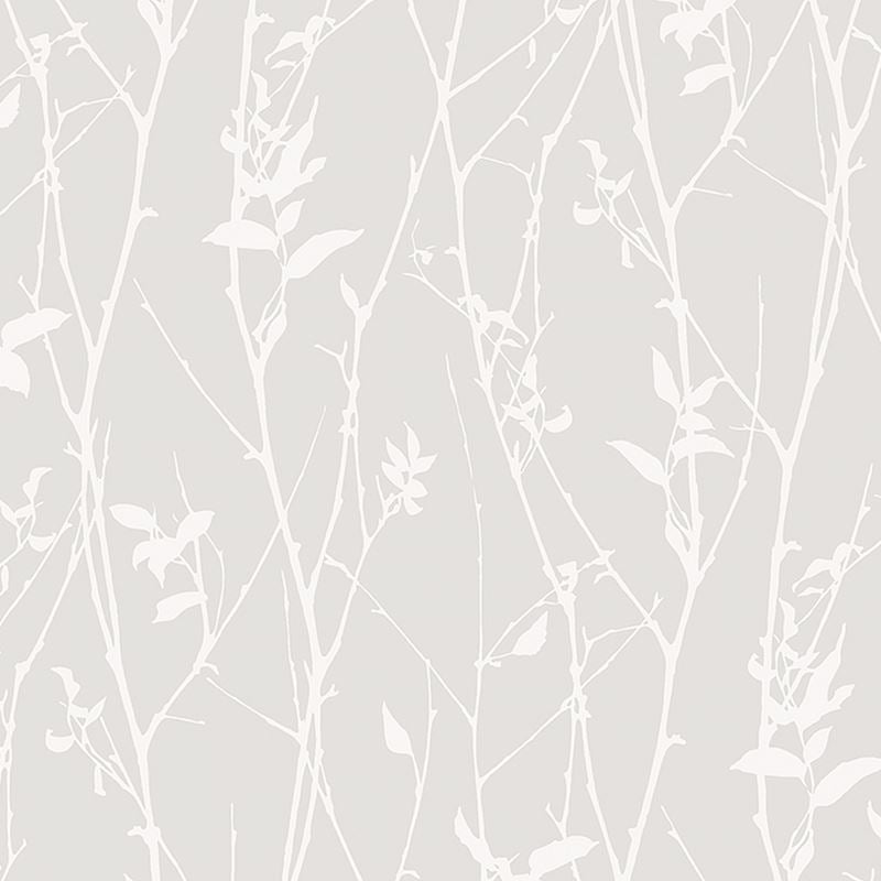 Schumacher Wallpaper 9319 Botanical Whisp Grey