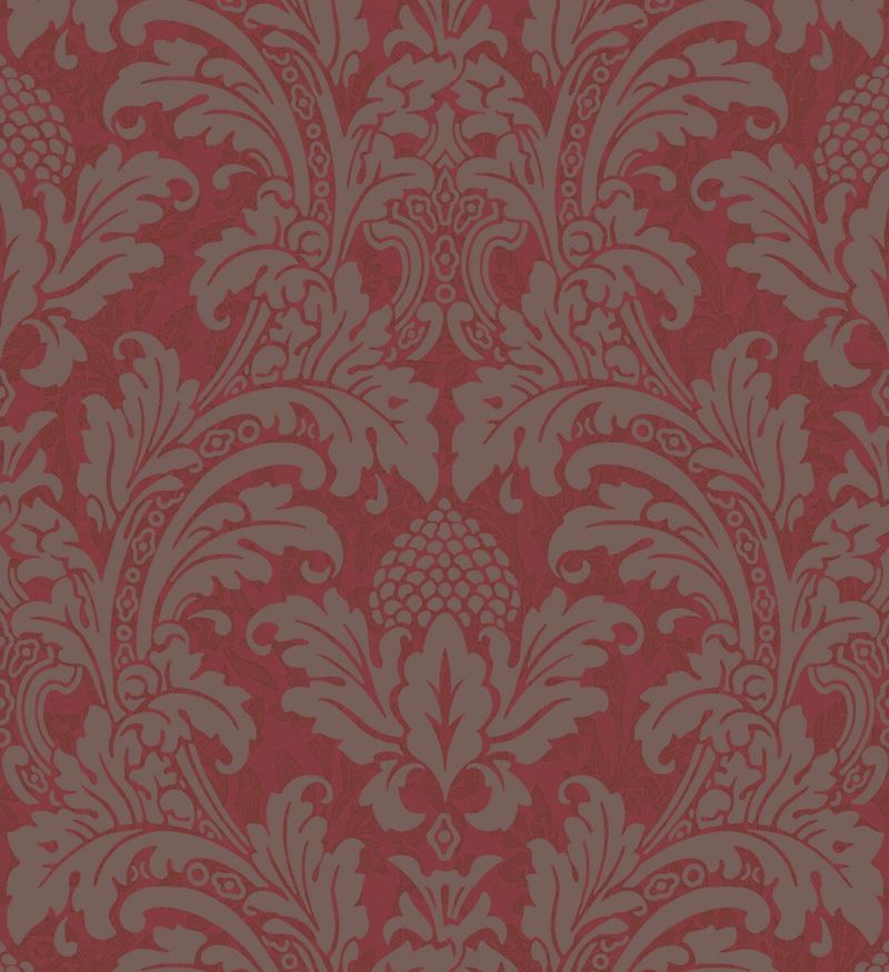 Cole & Son Wallpaper 94/6034.CS Blake Red and Silver