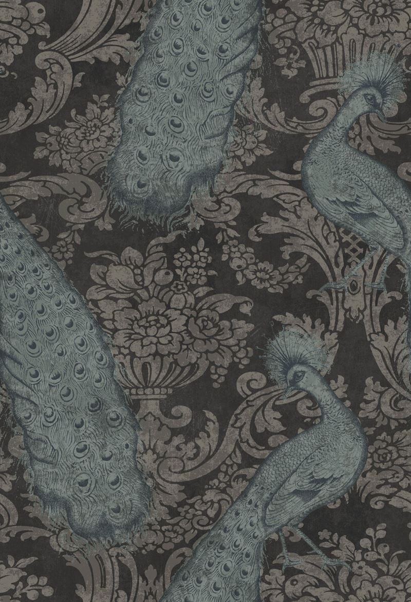 Cole & Son Wallpaper 94/7041.CS Byron Teal and Graphite
