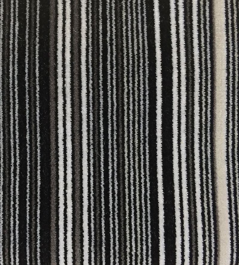 Scalamandre Fabric A9 00011837 Pinstripe Velvet Black & White