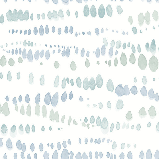 York AG2045 Blue Dewdrops Wallpaper
