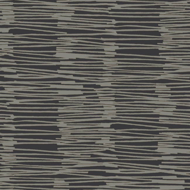 York AG2095 Black & Gold Water Reed Thatch Wallpaper