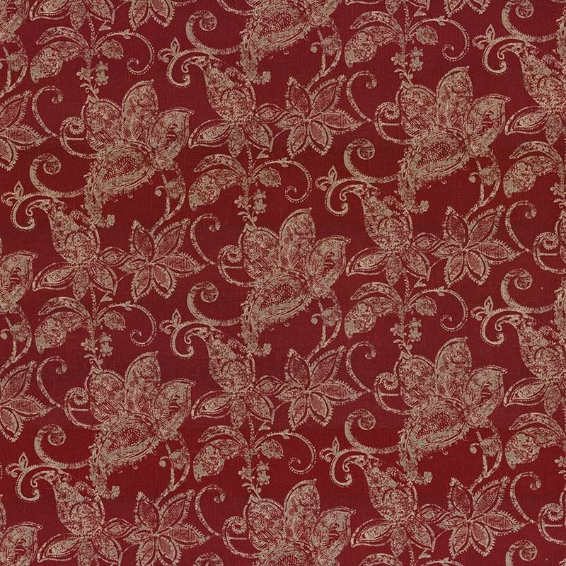 Kasmir Fabric Batik Floral Vintage Red