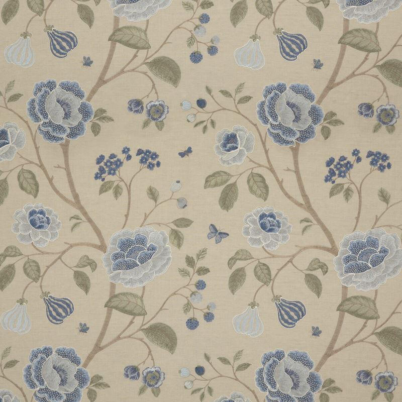 G P & J Baker Fabric BF10763.2 Lillington Soft Blue