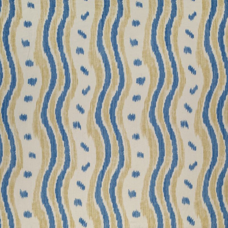 Lee Jofa Fabric BFC-3687.54 Ikat Stripe Blue/Yellow
