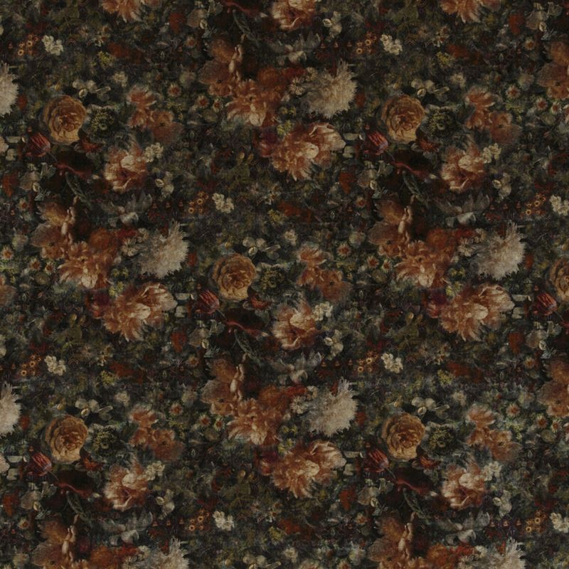 G P & J Baker Fabric BP10642.4 Royal Garden Velvet Amber/Jade
