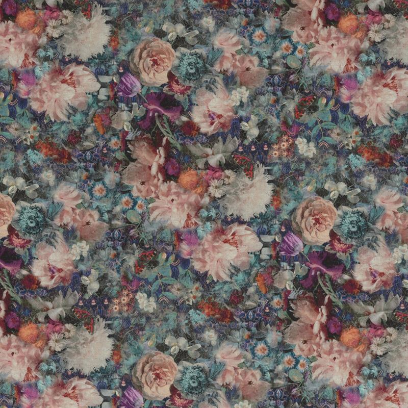 G P & J Baker Fabric BP10643.3 Royal Garden Linen Jewel