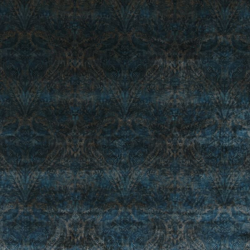 G P & J Baker Fabric BP10646.2 Royal Damask Velvet Sapphire