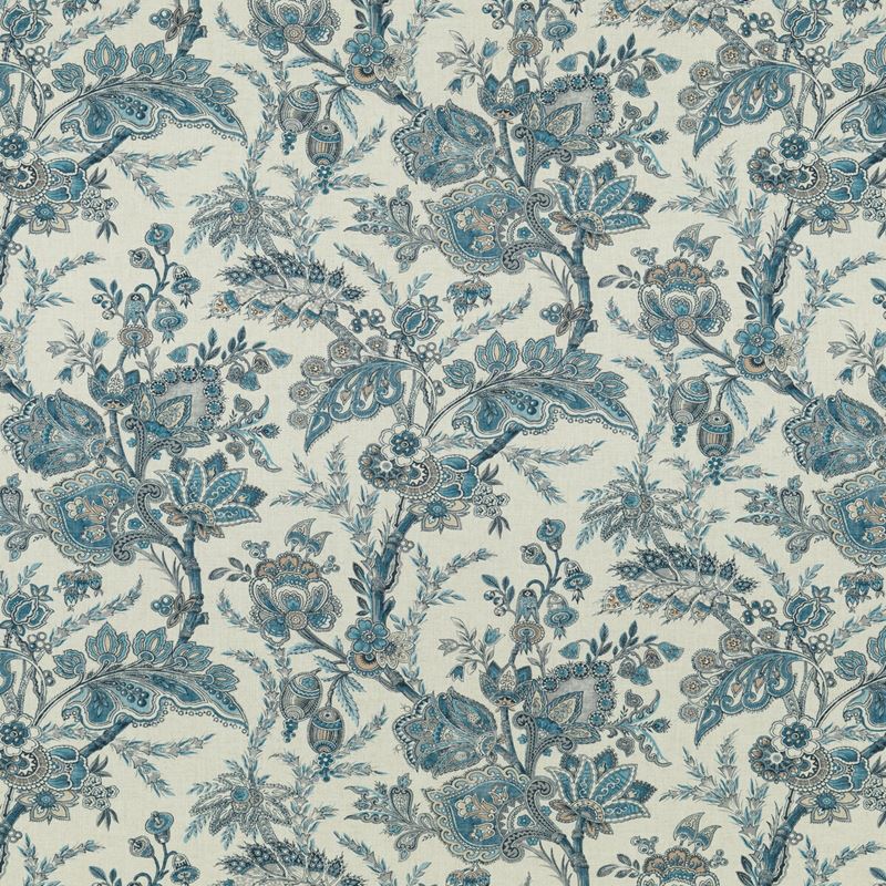 G P & J Baker Fabric BP10830.2 Jewel Indienne Blue/Sand