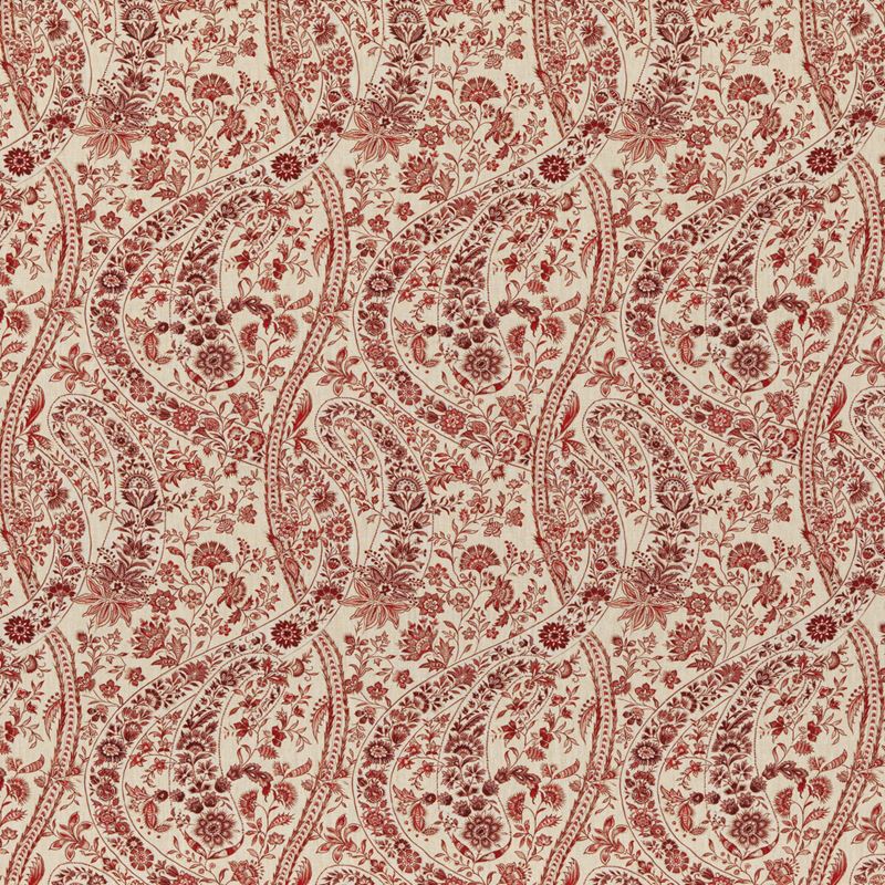 G P & J Baker Fabric BP10835.2 Bukhara Paisley Red