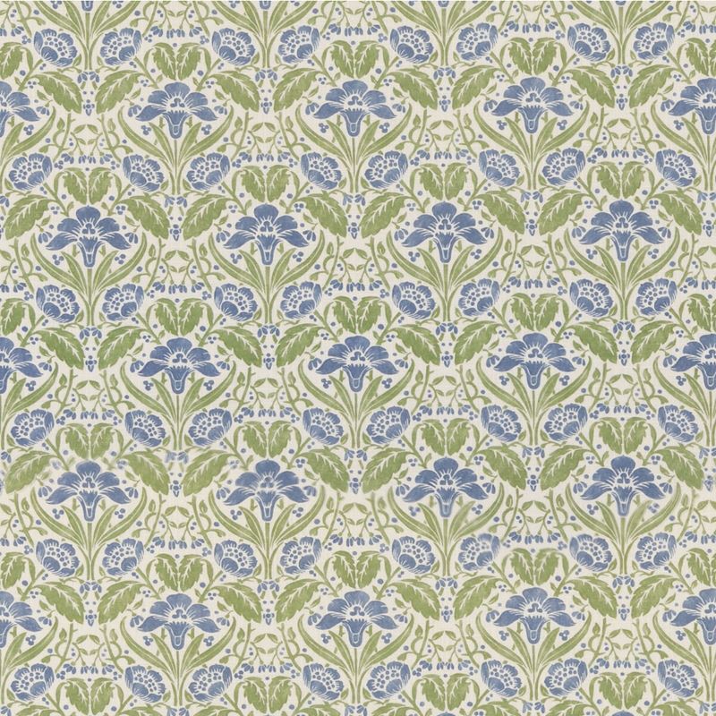 G P & J Baker Fabric BP10979.1 Iris Meadow Blue/Green