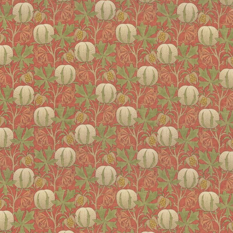G P & J Baker Fabric BP10981.1 Pumpkins Red/Green