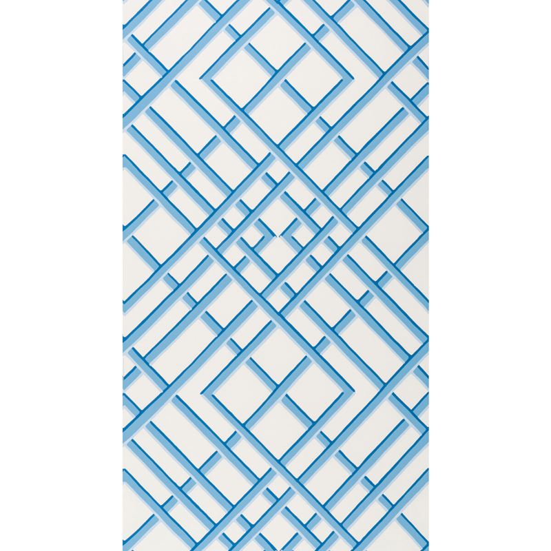 Brunschwig & Fils Wallpaper BR-60100.5 Treillage Sidewall Blue