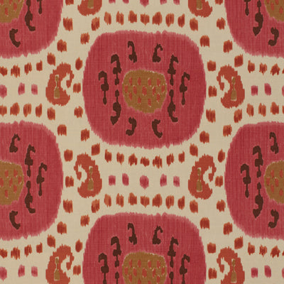 Brunschwig & Fils Fabric BR-71110.119 Samarkand Cotton and Linen Print Dusty Rose/Rust