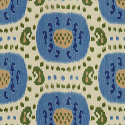 Brunschwig & Fils Fabric BR-71110.221 Samarkand Cotton and Linen Print Canton Blue/Green