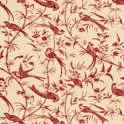 Brunschwig & Fils Fabric BR-79271.166 Bengali Cotton Print Red