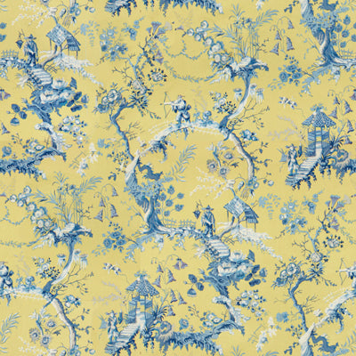 Brunschwig & Fils Fabric BR-79397.313 Chinese Landscape Cotton Print Mimosa