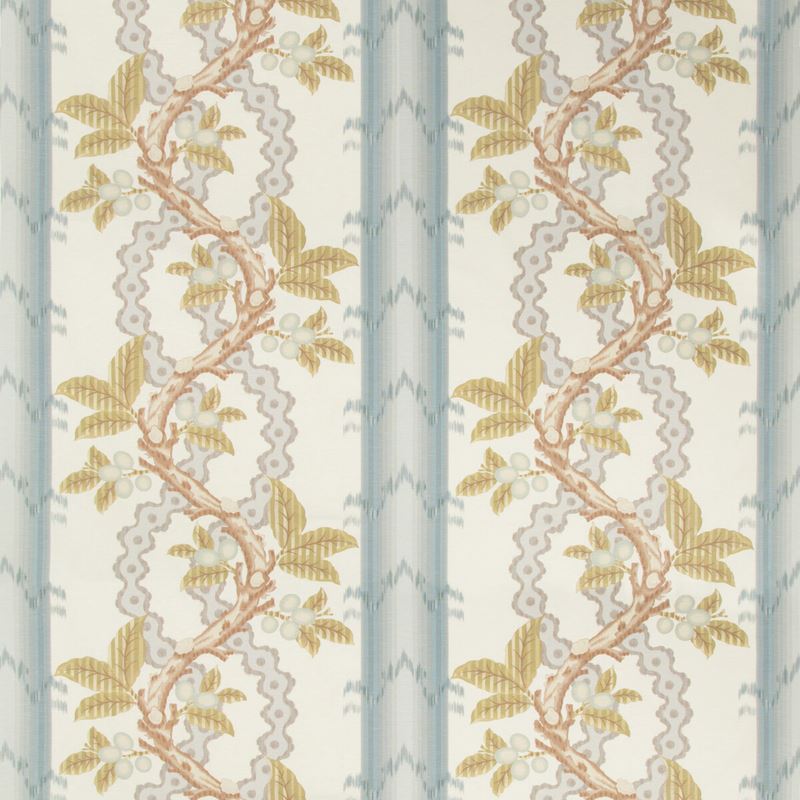 Brunschwig & Fils Fabric BR-79510.511 Josselin Cotton and Linen Print Slate/Grey