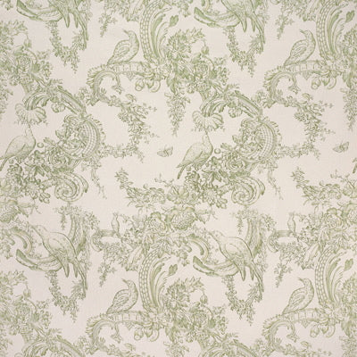 Brunschwig & Fils Fabric BR-79642.406 Rocaille Floral Cotton Print Moss