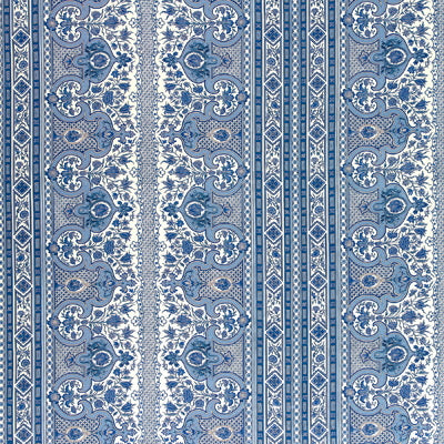 Brunschwig & Fils Fabric BR-79743.222 Digby S Tent Linen & Cotton Print Moroccan Blue