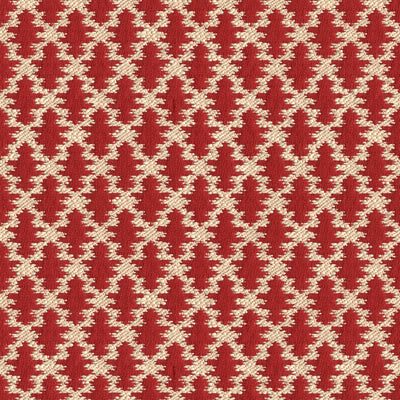 Brunschwig & Fils Fabric BR-89739.143 Diamond Lattice Figured Texture Poppy