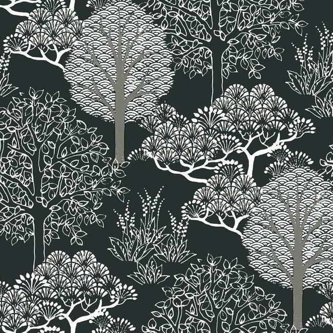 York BW3852 Kimono Trees Wallpaper