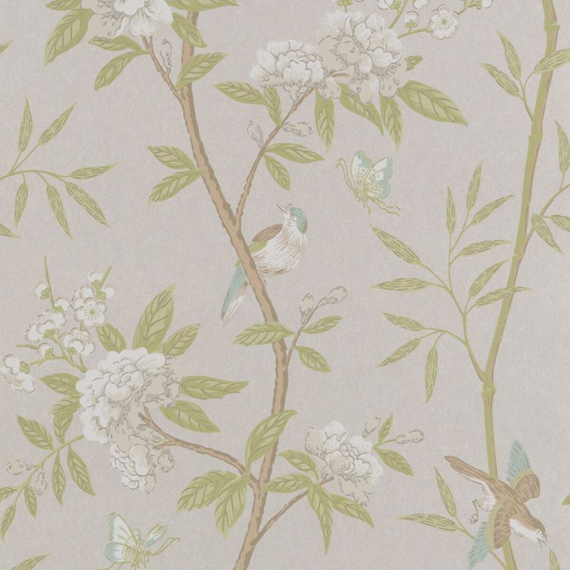 G P & J Baker Wallpaper BW45066.4 Peony & Blossom Ivory/Willow