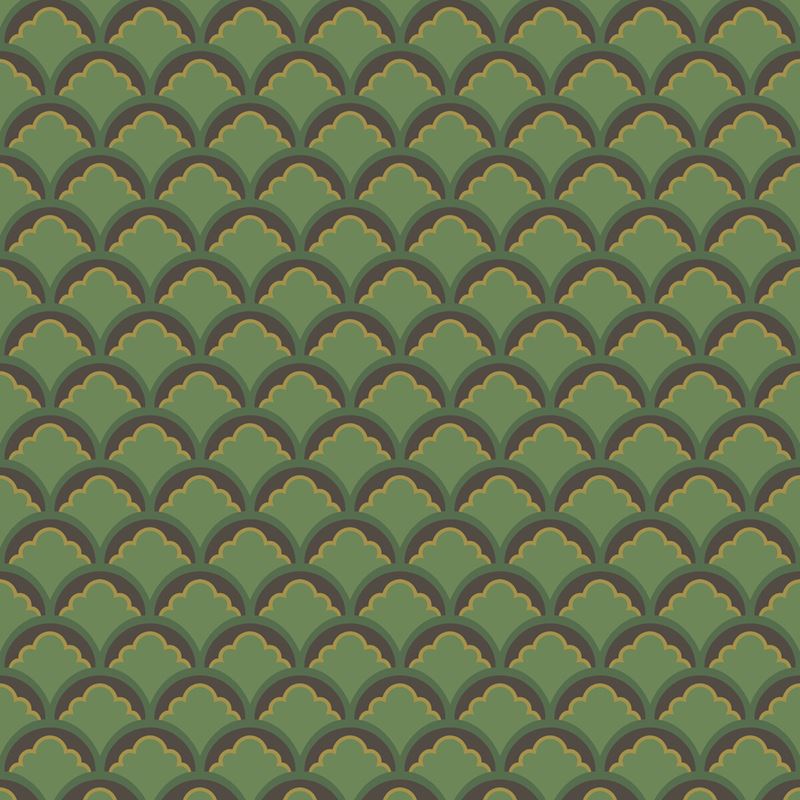 G P & J Baker Wallpaper BW45099.3 Mount Temple Small Emerald