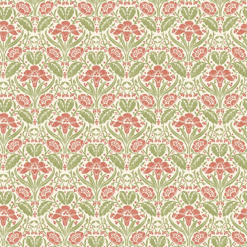 G P & J Baker Wallpaper BW45101.1 Iris Meadow Pink/Green