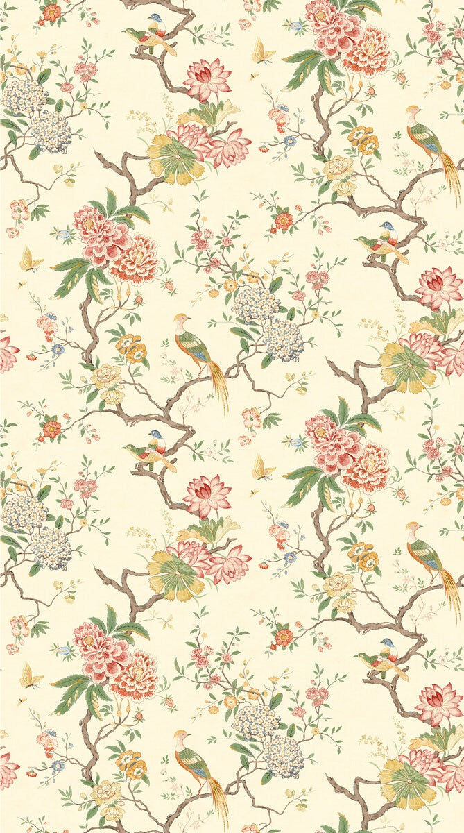 G P & J Baker Wallpaper BW45128.4 Oriental Bird Blossom