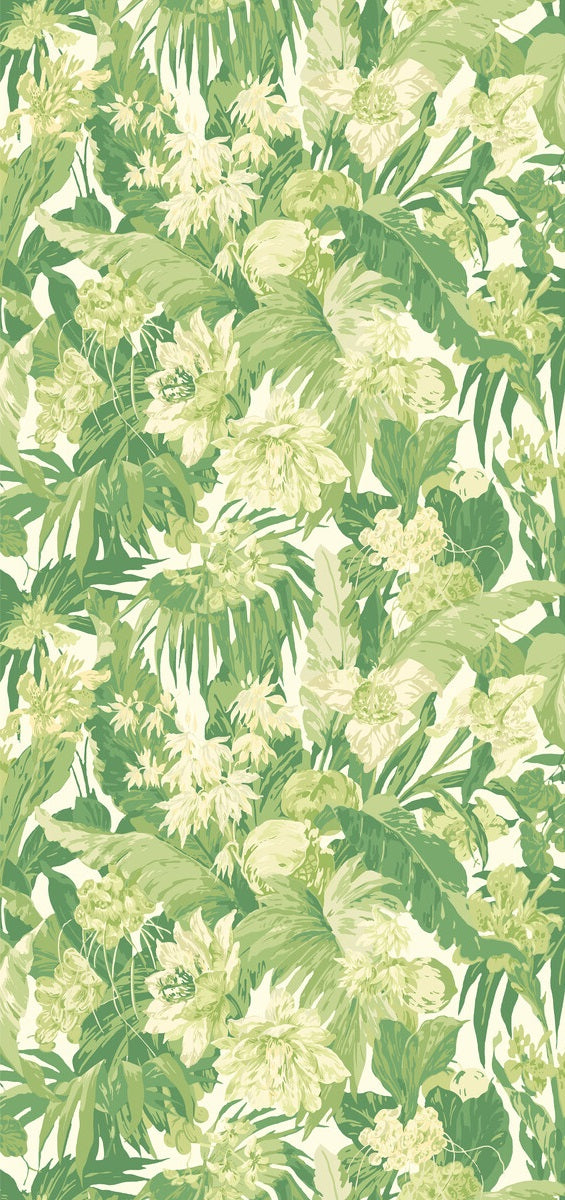 G P & J Baker Wallpaper BW45132.1 Tropical Floral Green