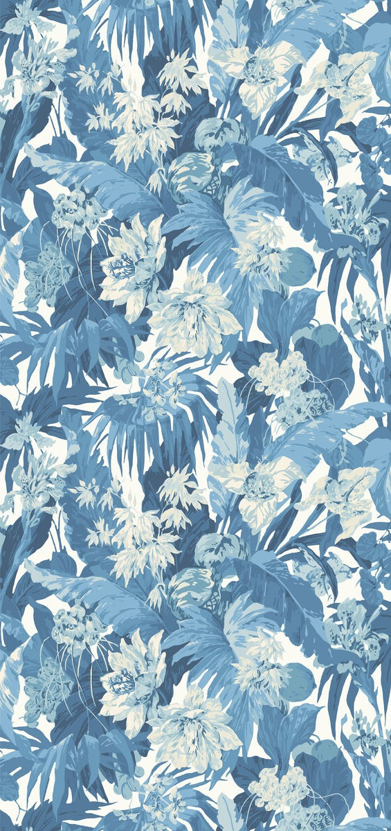 G P & J Baker Wallpaper BW45132.2 Tropical Floral Blue