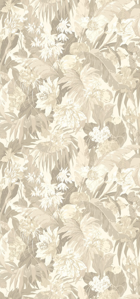 G P & J Baker Wallpaper BW45132.3 Tropical Floral Stone