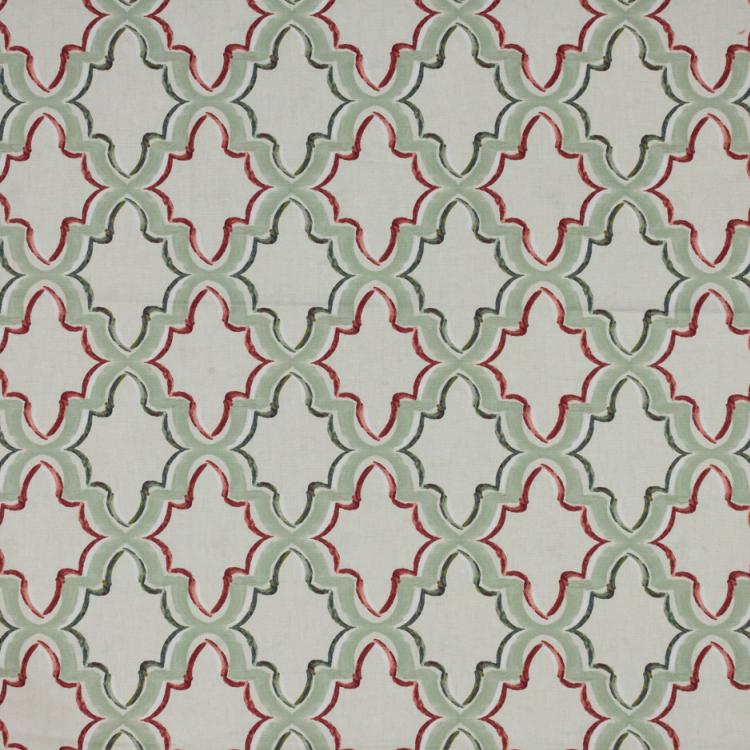 RM Coco Fabric Constantinople Trellis Tuscan Red