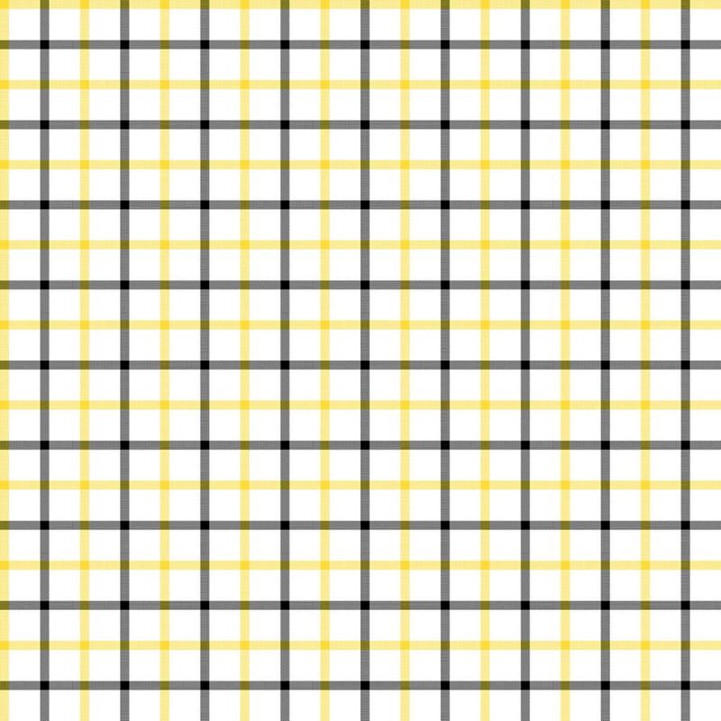 RM Coco Fabric Cool Cat Check Yellow Zinger