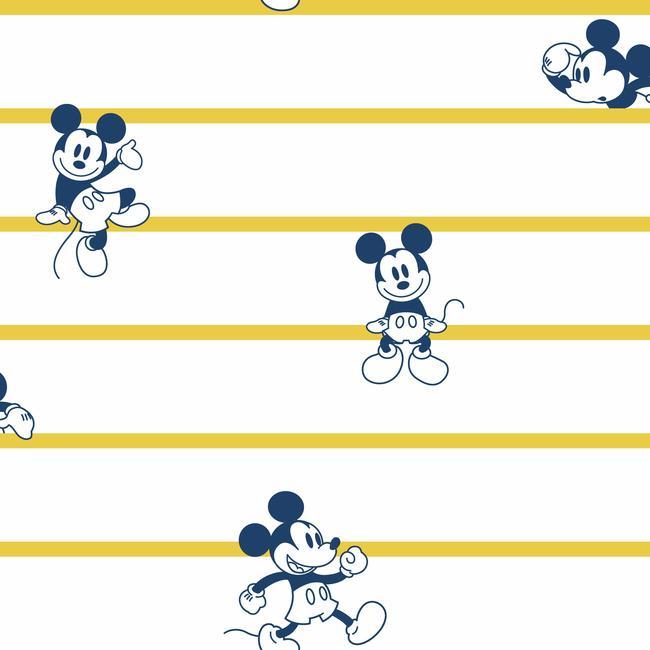 York Wallpaper DI0931 Disney Mickey Mouse Stripe