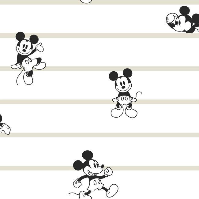 York Wallpaper DI0932 Disney Mickey Mouse Stripe