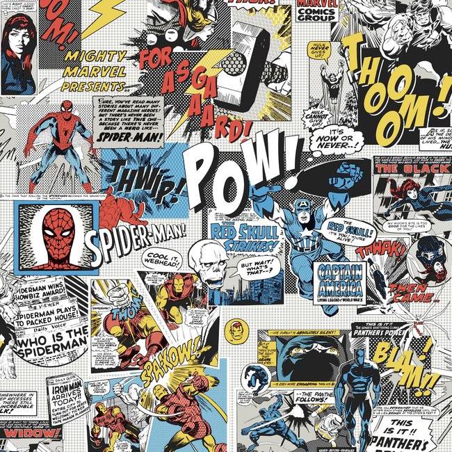 York Wallpaper DI0944 Marvel Comics Pow!
