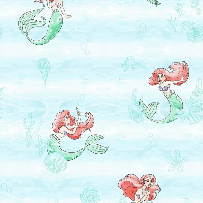 York Wallpaper DI0954 Disney The Little Mermaid Swim