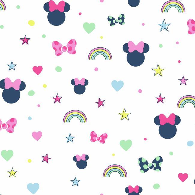 York Wallpaper DI0991 Disney Minnie Mouse Rainbow